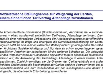 Sozialethische Stellungnahme Caritasverband