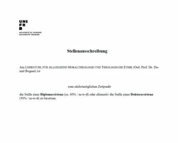 Stellenausschreibung Freiburg